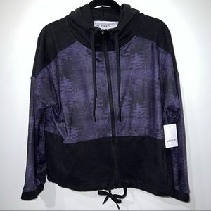 Josie Natori full zip hoodie with drawstring bottom 🔴